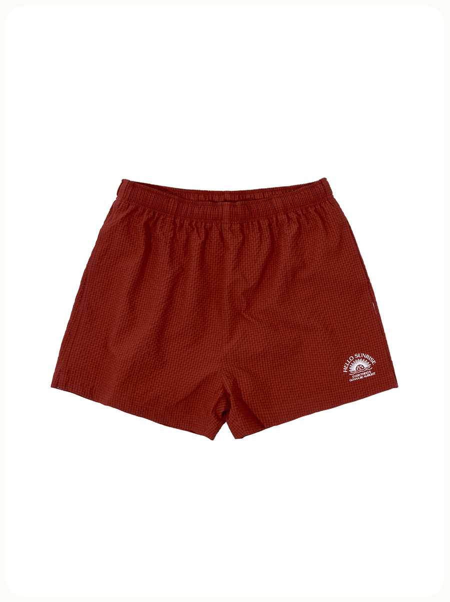 HS Swim Shorts_Red Check